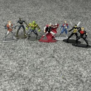 Jada Toys ~Marvel 2 Inch Nano Diecast Metal Figures~ 7 Pcs Lot~Play Grade -Metal